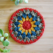 Crochet Sunflower Coaster Set - Style 2 - image 5