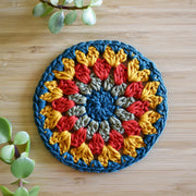 Crochet Sunflower Coaster Set - Style 2 - image 8