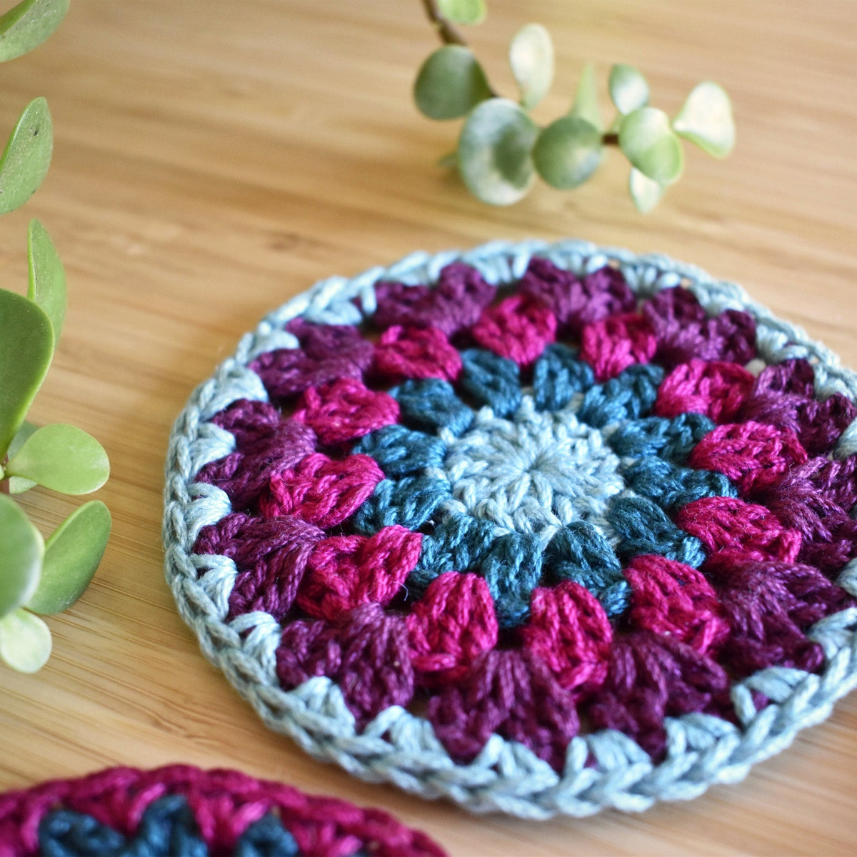 Crochet Sunflower Coaster Set - Style 3 - image 3
