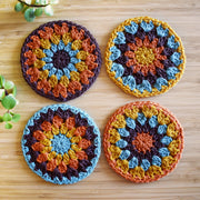 Crochet Sunflower Coaster Set - Style 4 - image 1
