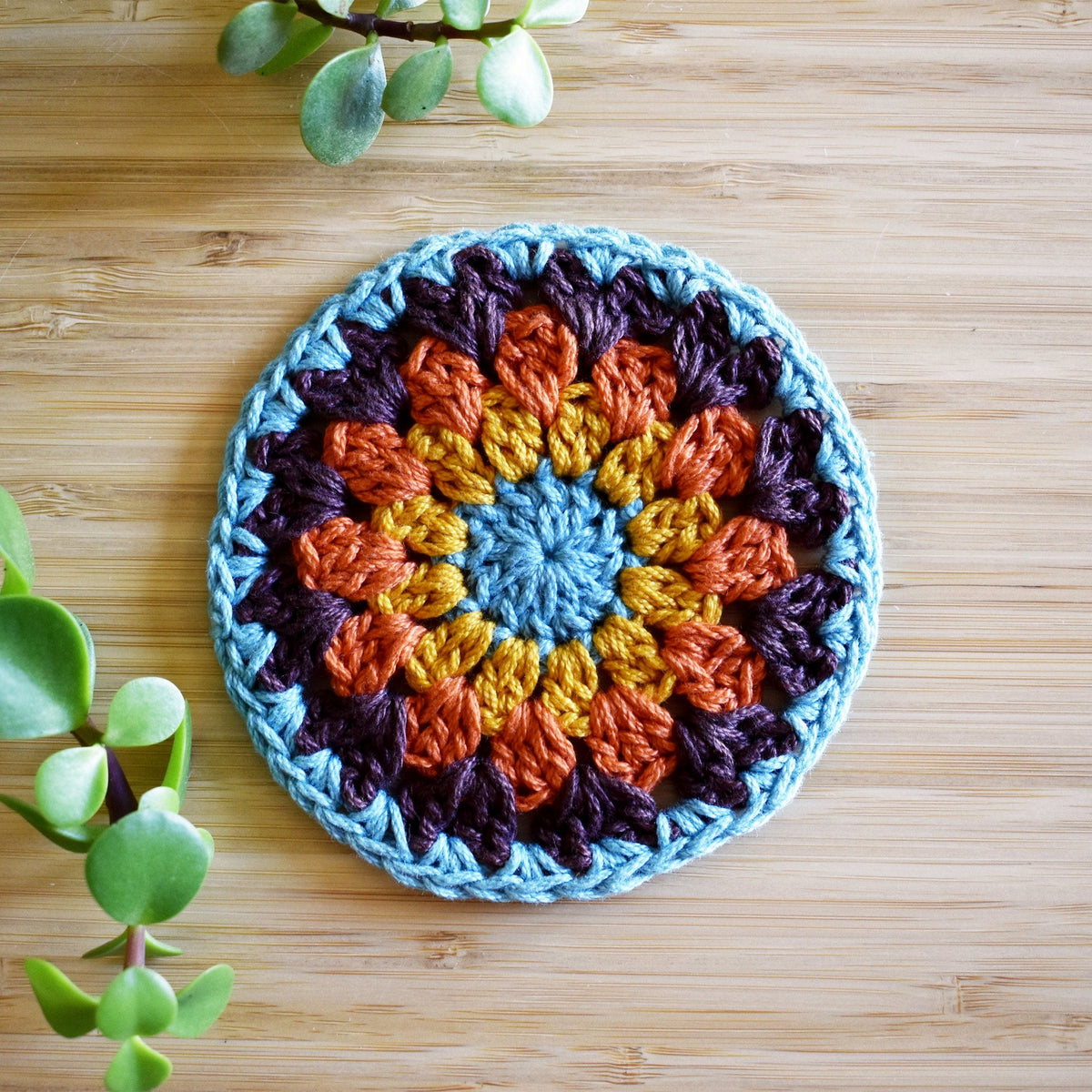 Crochet Sunflower Coaster Set - Style 4 - image 7