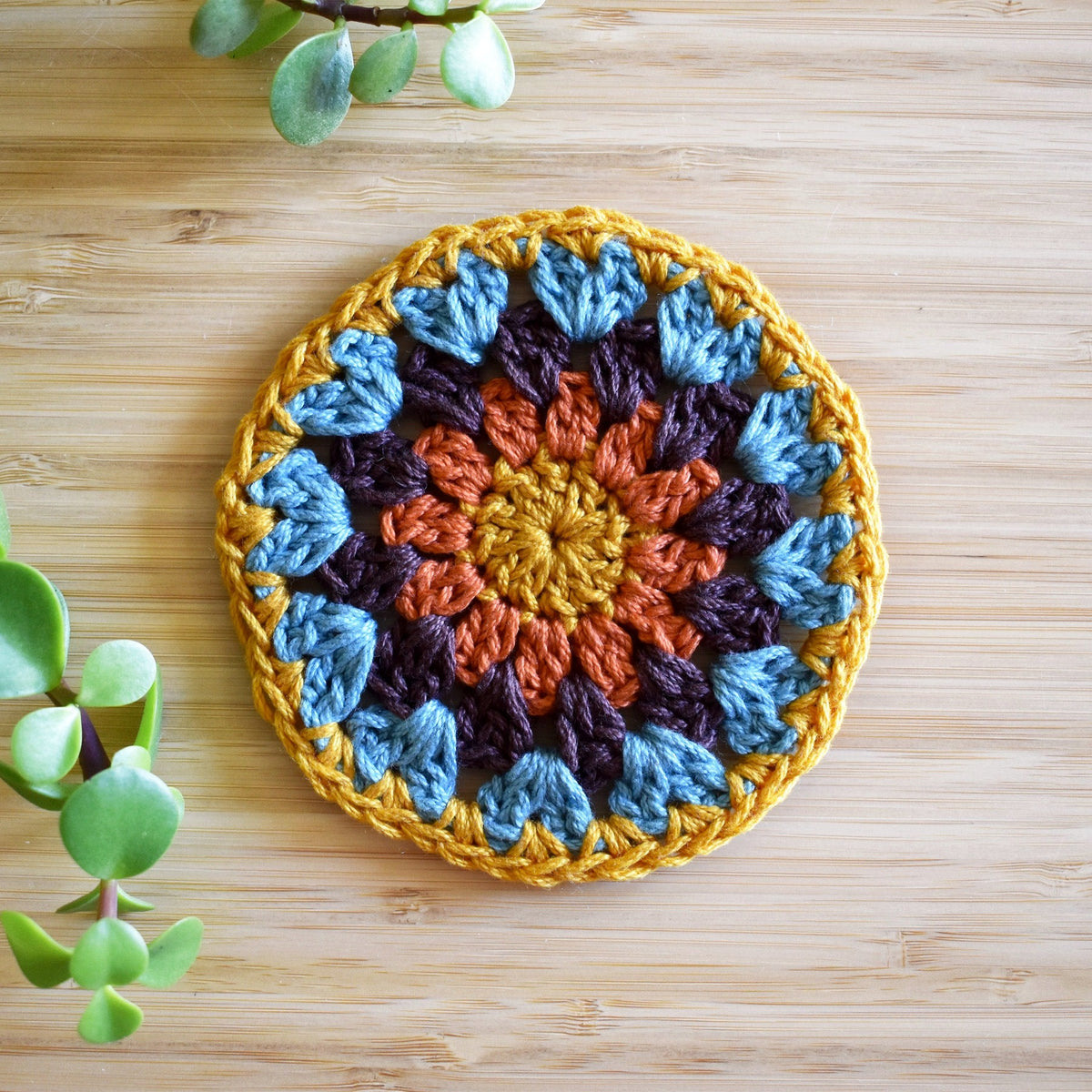 Crochet Sunflower Coaster Set - Style 4 - image 8