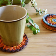 Crochet Sunflower Coaster Set - Style 4 - image 9