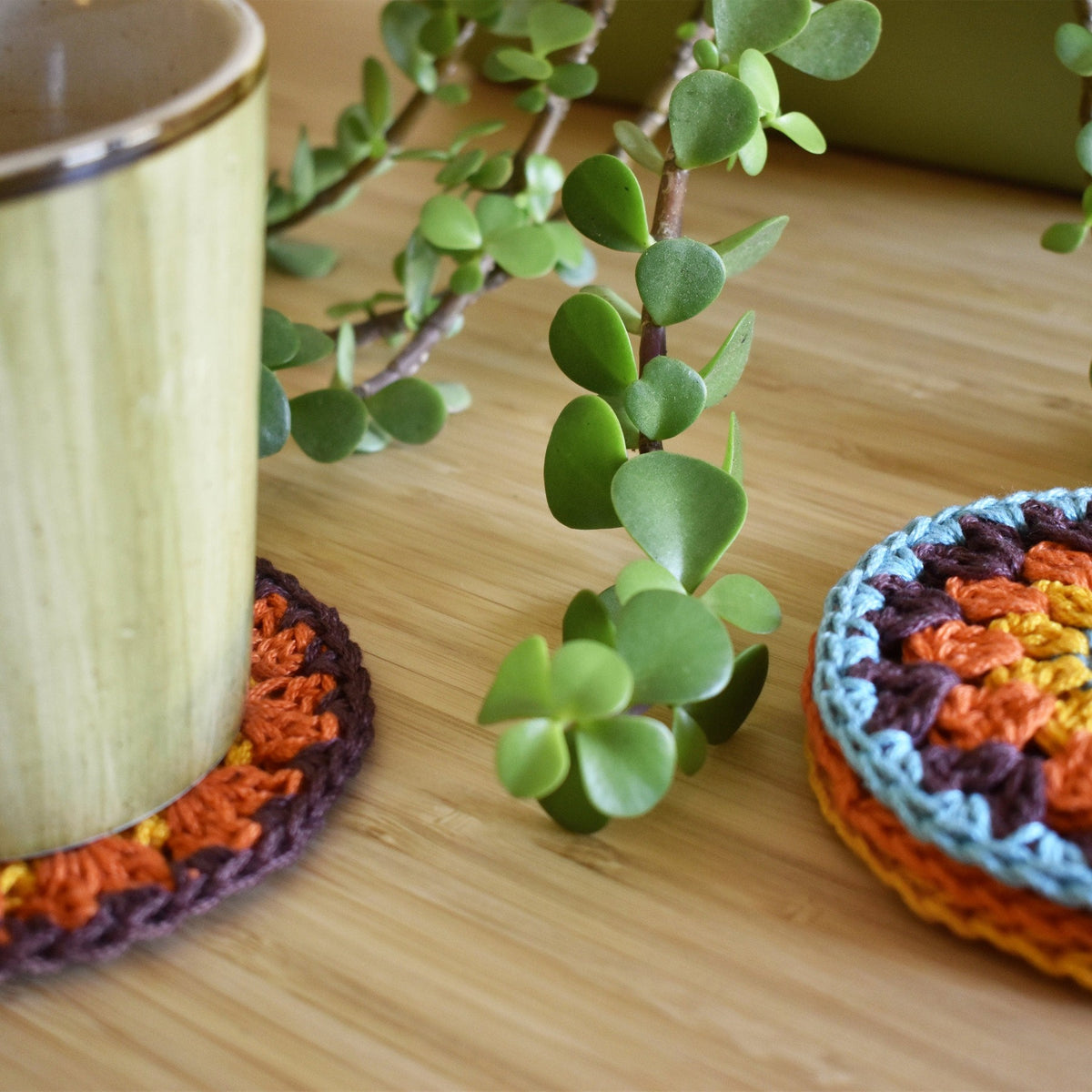 Crochet Sunflower Coaster Set - Style 4 - image 10