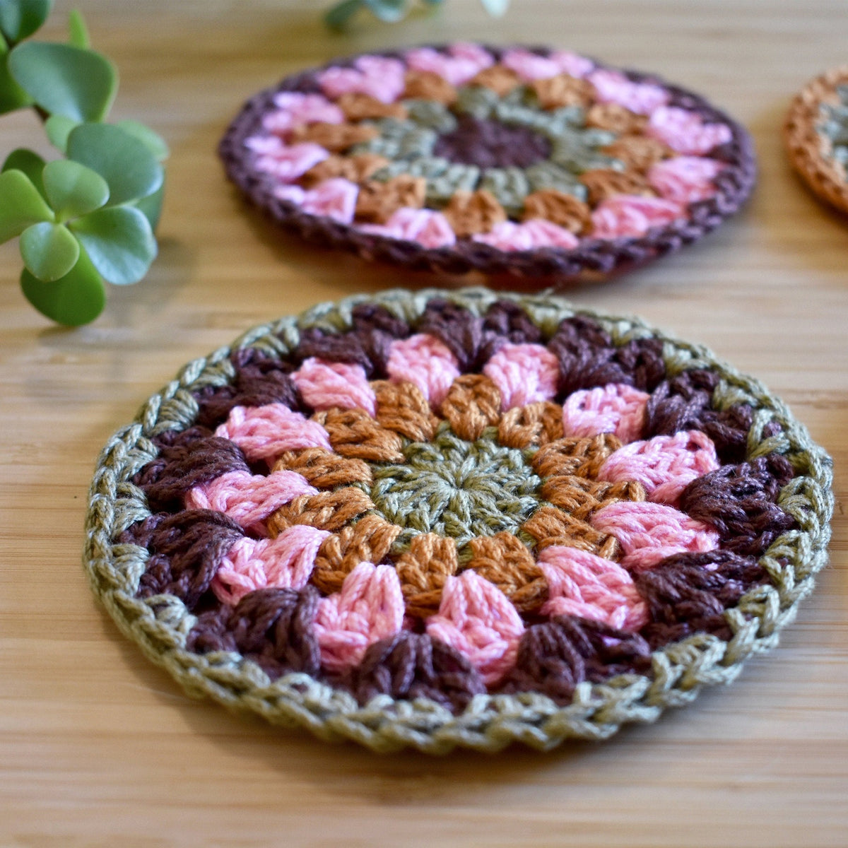 Crochet Sunflower Coaster Set - Style 5 - image 3