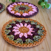 Crochet Sunflower Coaster Set - Style 5 - image 4
