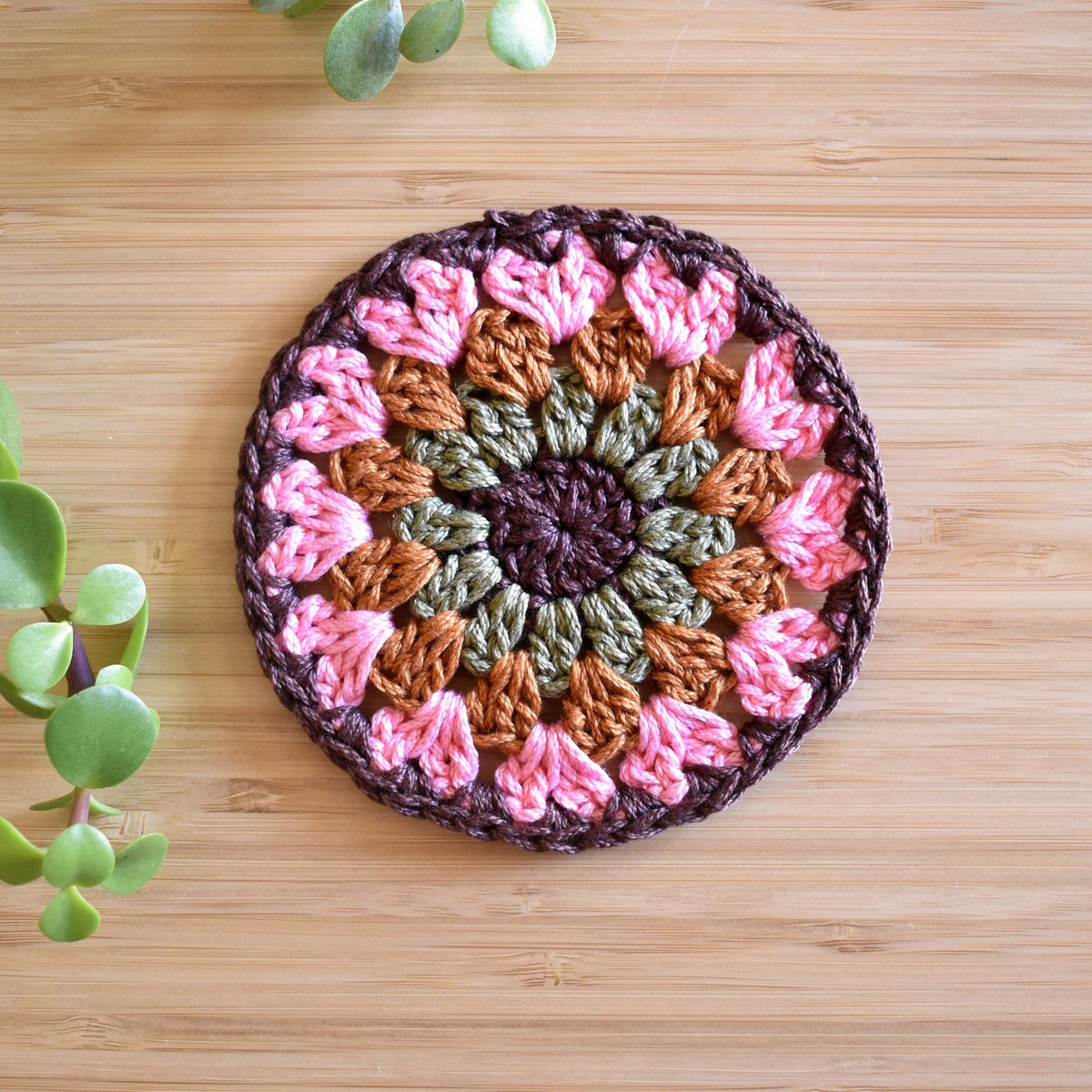 Crochet Sunflower Coaster Set - Style 5 - image 6