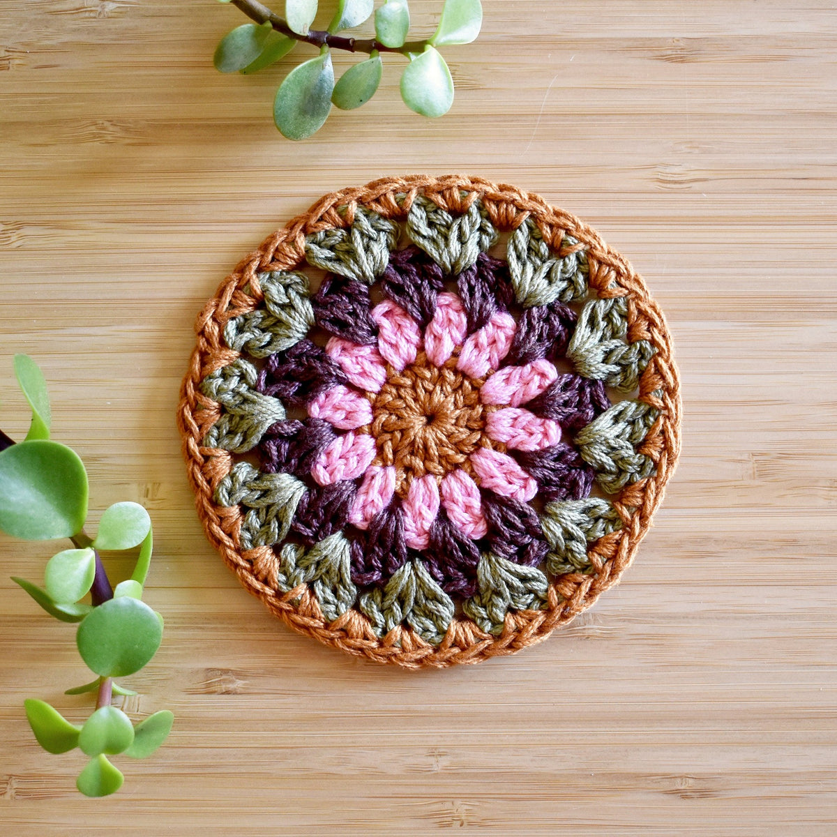 Crochet Sunflower Coaster Set - Style 5 - image 8