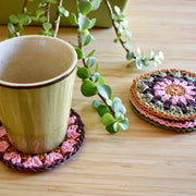 Crochet Sunflower Coaster Set - Style 5 - image 9