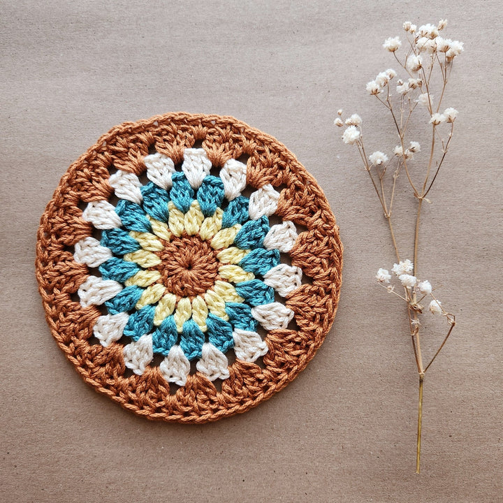 Crochet Sunflower Coaster Set - Style 6 - image 1
