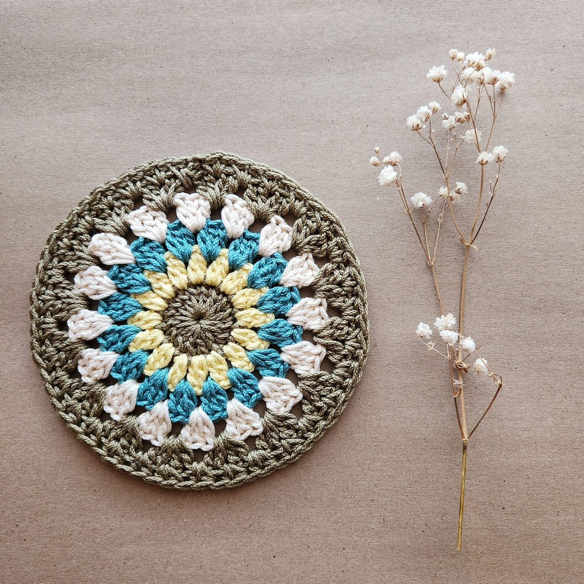Crochet Sunflower Coaster Set - Style 6 - image 2