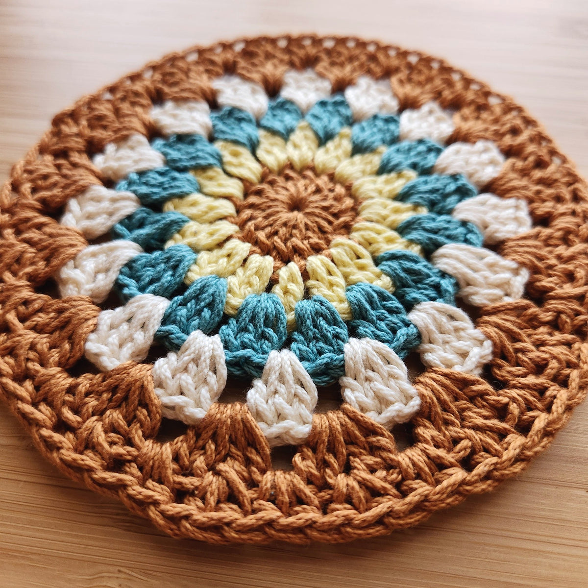 Crochet Sunflower Coaster Set - Style 6 - image 3