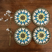 Crochet Sunflower Coaster Set - Style 7 - image 2