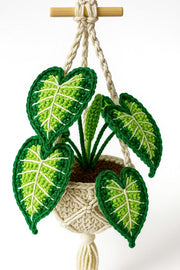 Crochet Tropical Macrame Hanging Basket - image 1