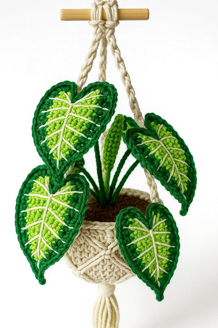 Crochet Tropical Macrame Hanging Basket - image 1