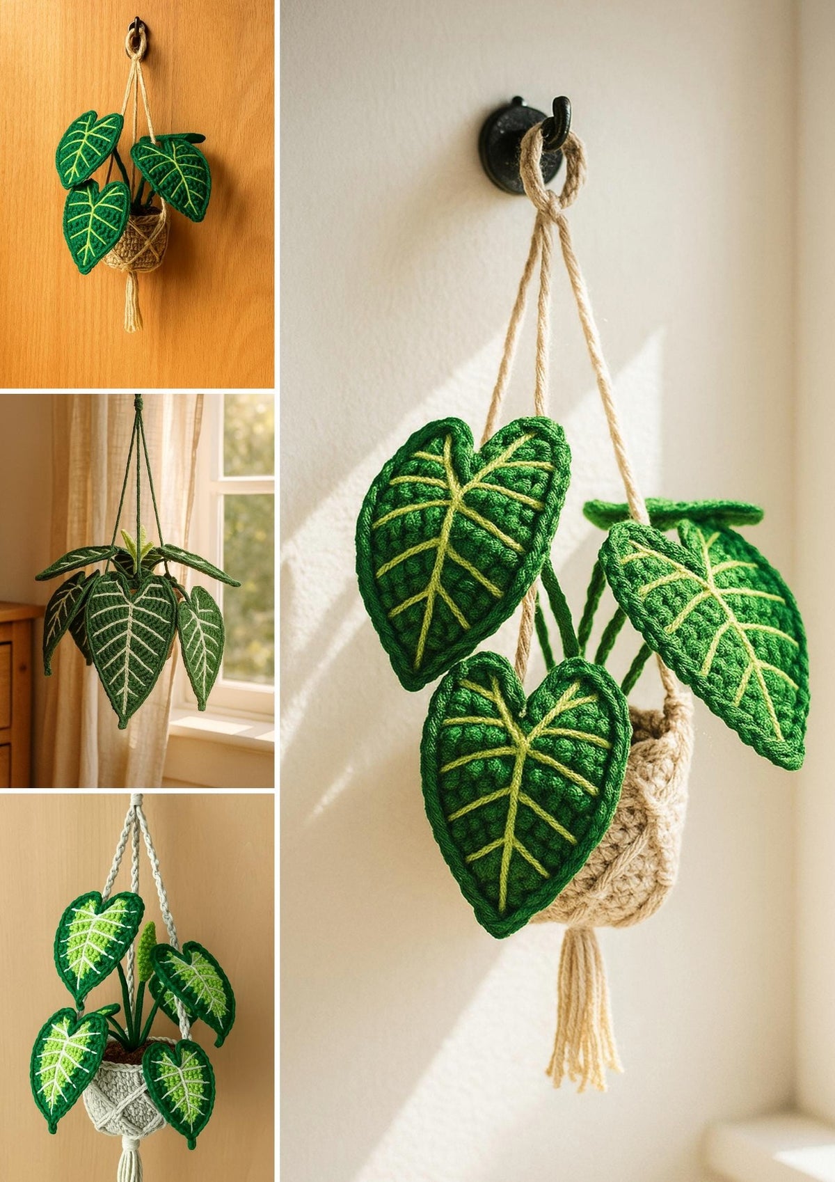 Crochet Tropical Macrame Hanging Basket - image 3