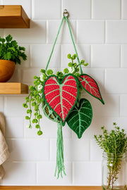Crochet Tropical Macrame Hanging Basket - image 5