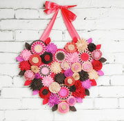 Felt Floral Heart Wreath - image 2