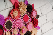 Felt Floral Heart Wreath - image 3