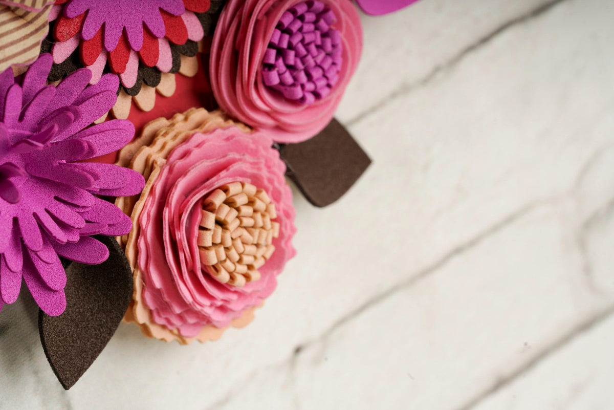 Felt Floral Heart Wreath - image 5