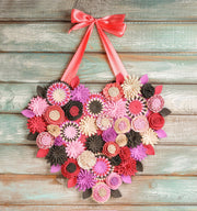 Felt Floral Heart Wreath - image 9