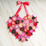 Felt Floral Heart Wreath - image 10