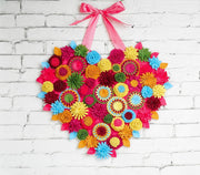 Felt Floral Heart Wreath - Style 2 - image 1