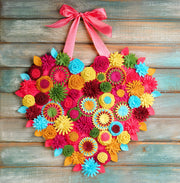 Felt Floral Heart Wreath - Style 2 - image 4