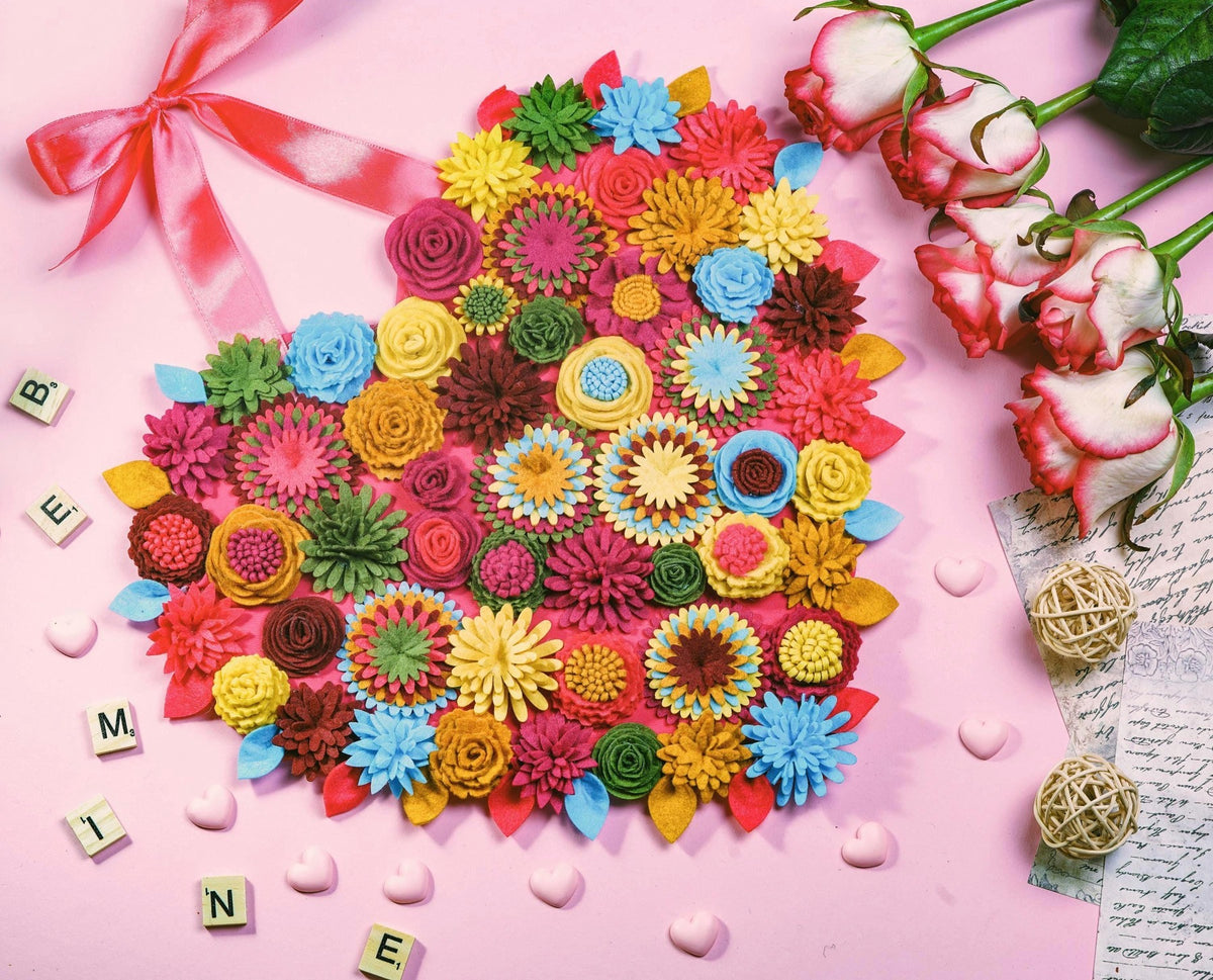 Felt Floral Heart Wreath - Style 2 - image 9