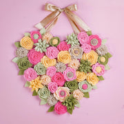 Felt Floral Heart Wreath - Style 3 - image 1