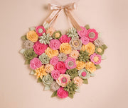 Felt Floral Heart Wreath - Style 3 - image 2