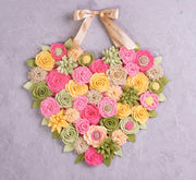 Felt Floral Heart Wreath - Style 3 - image 3