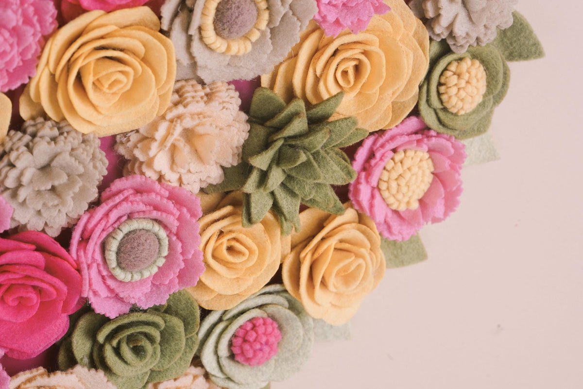Felt Floral Heart Wreath - Style 3 - image 5