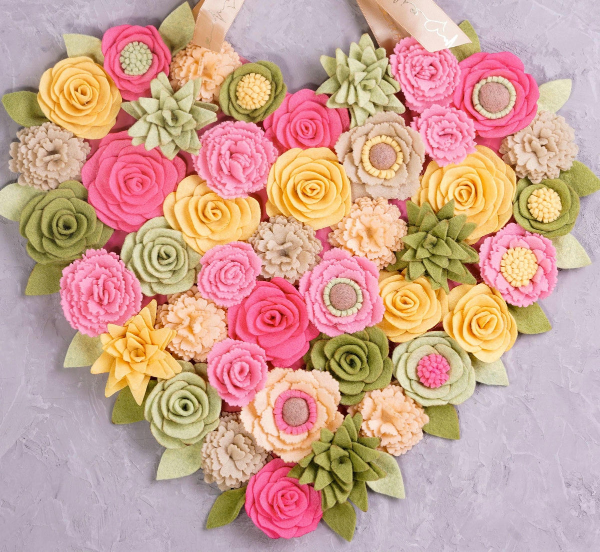 Felt Floral Heart Wreath - Style 3 - image 8