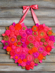 Felt Floral Heart Wreath - Style 4 - image 3