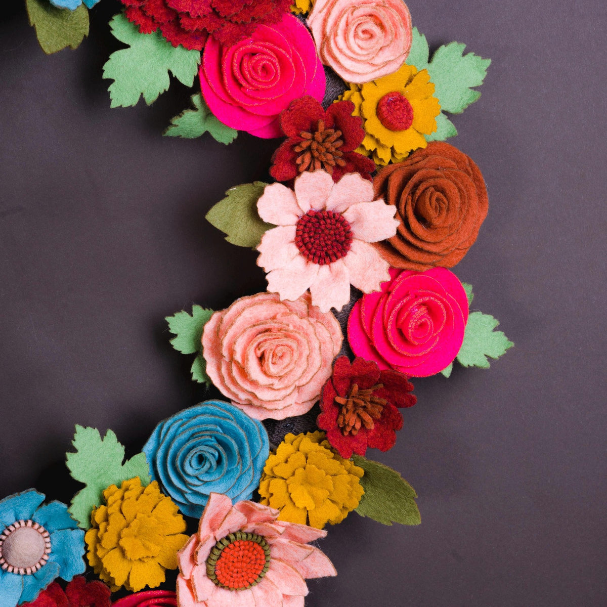 Felt Floral Wreath - image 4