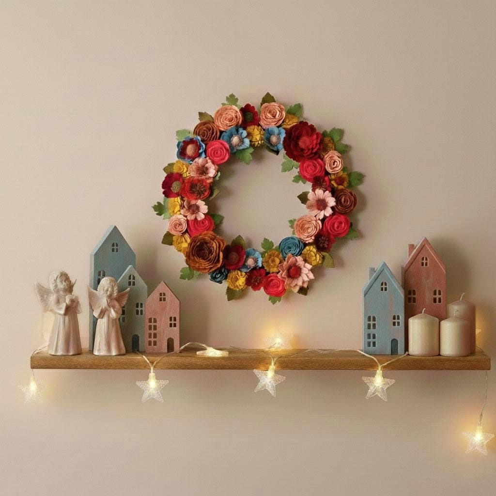 Felt Floral Wreath - image 7