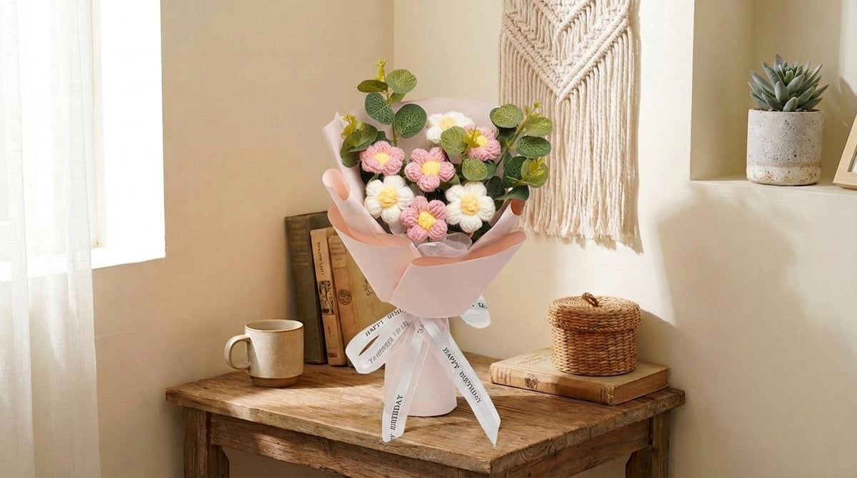 Handmade Crochet Flower Bouquet - image 6