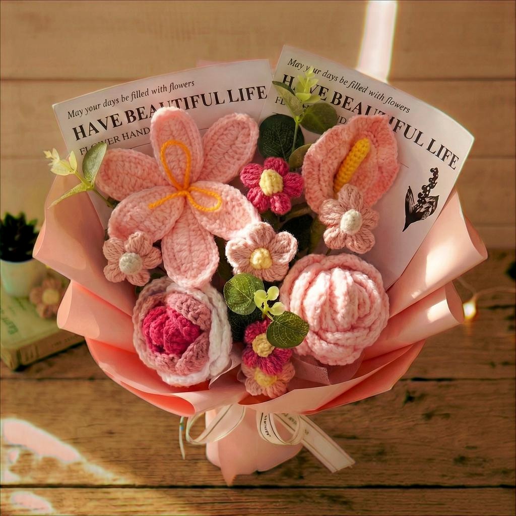 Large Mixed Crochet Flower Bouquet - image 2