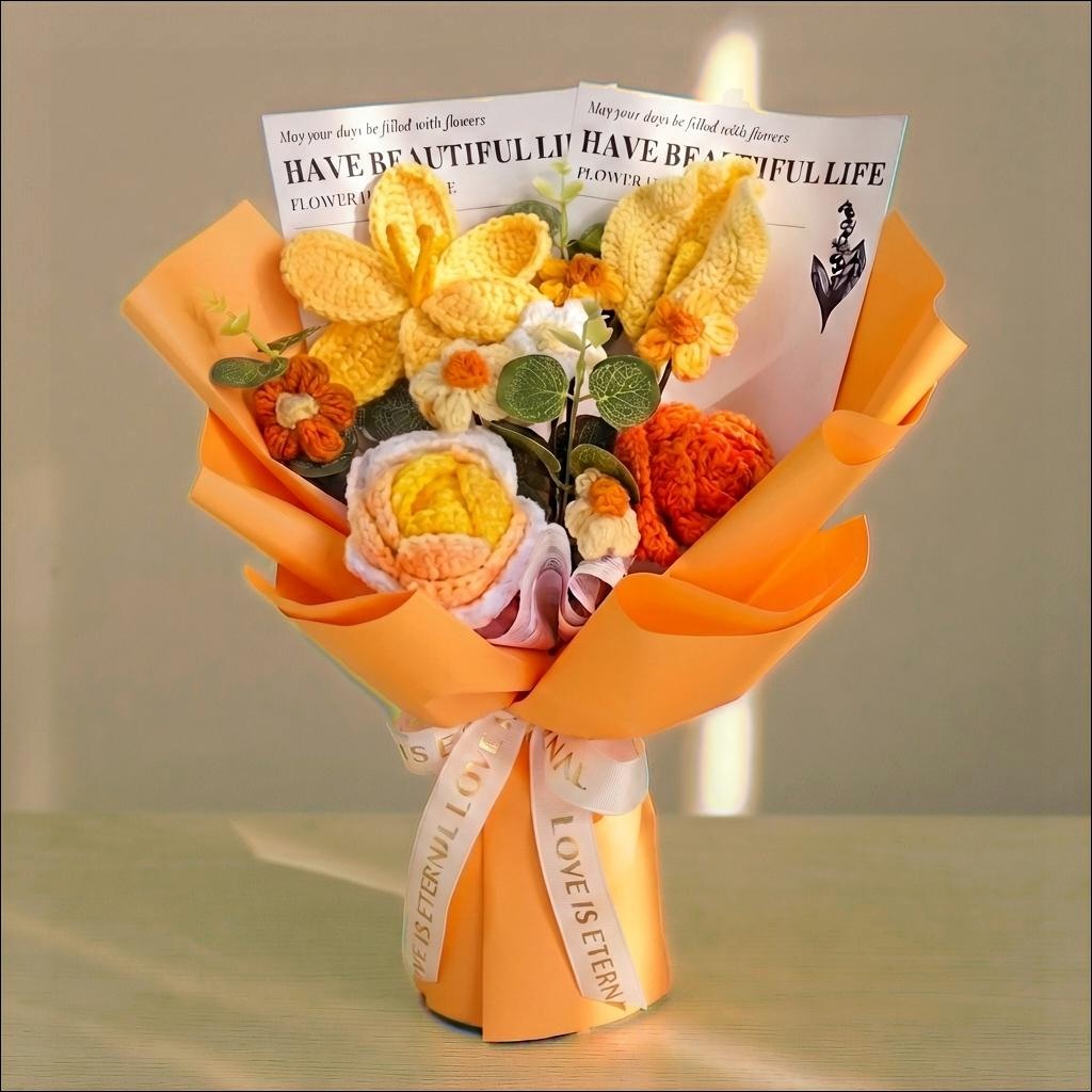 Large Mixed Crochet Flower Bouquet - image 5