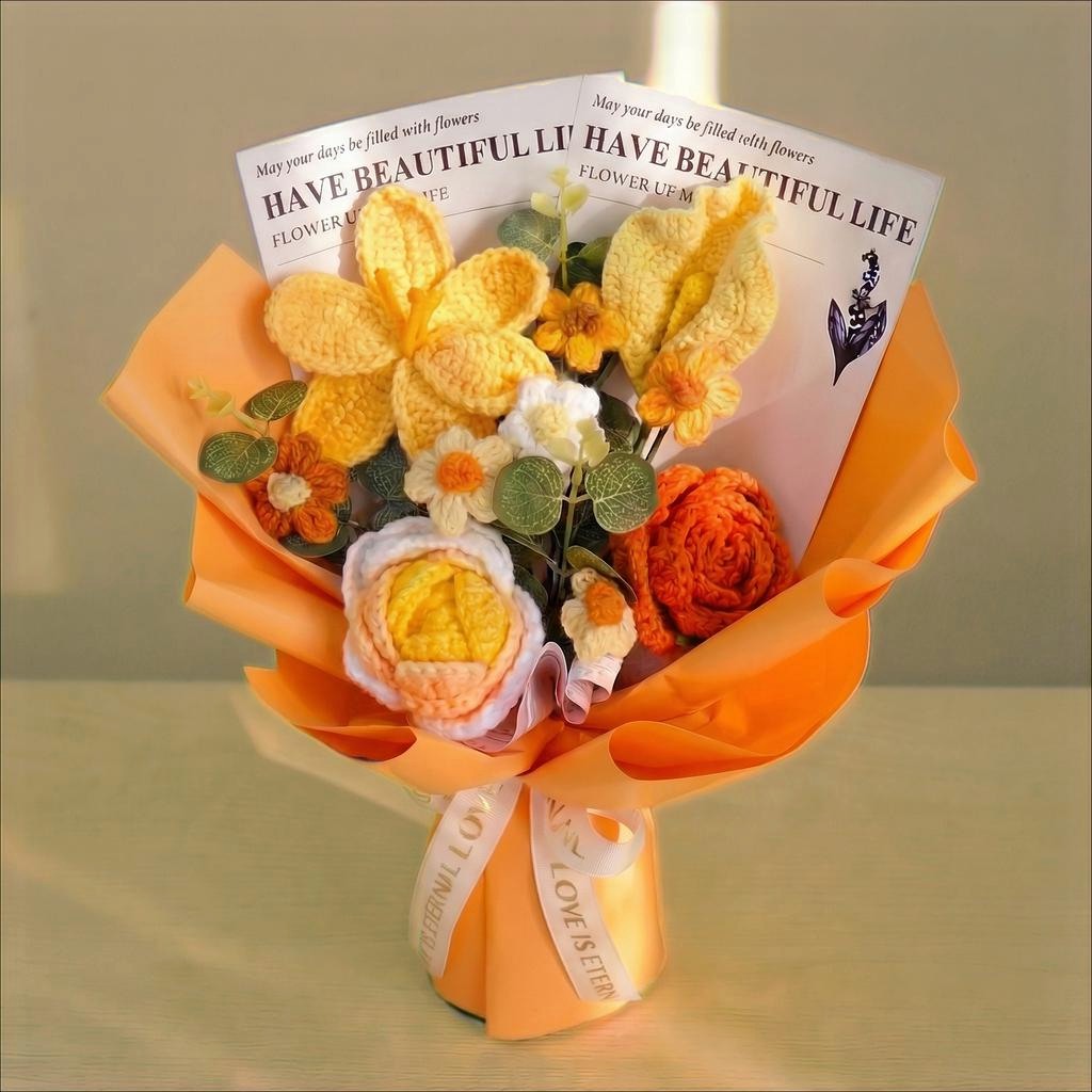 Large Mixed Crochet Flower Bouquet - image 6