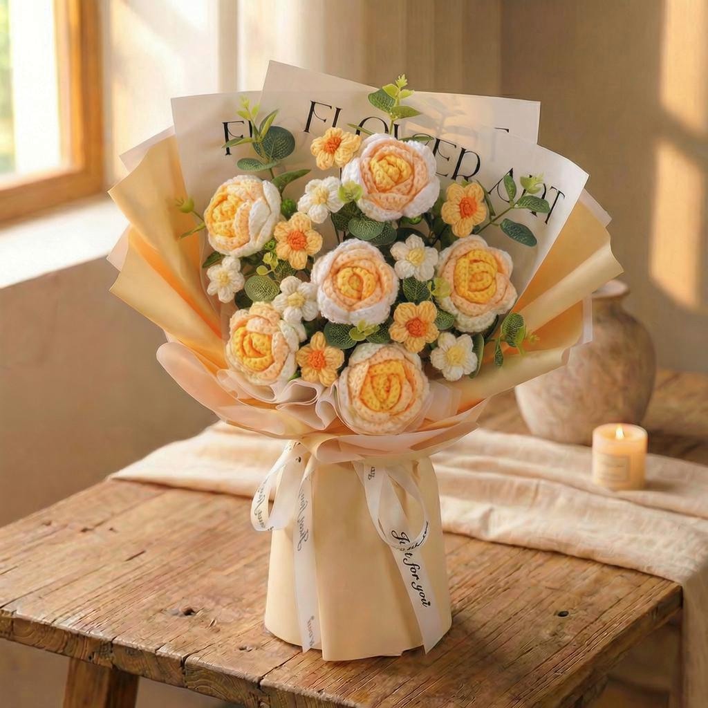 Luxury Crochet Rose Bouquet - image 3