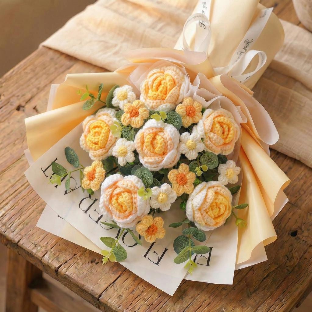 Luxury Crochet Rose Bouquet - image 4