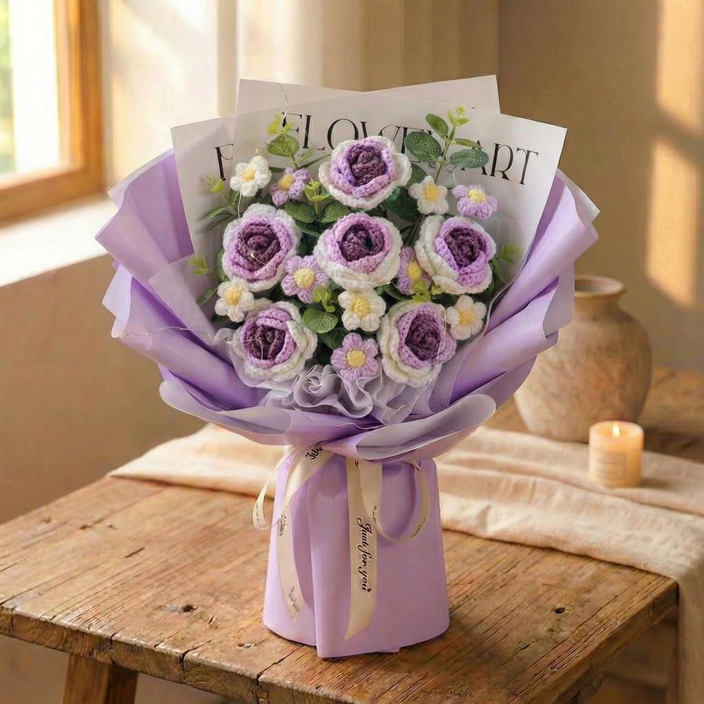 Luxury Crochet Rose Bouquet - image 8