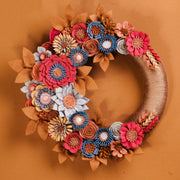 Neutral Felt Floral Wreath - image 1