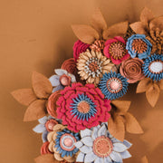 Neutral Felt Floral Wreath - image 5
