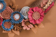 Neutral Felt Floral Wreath - image 6