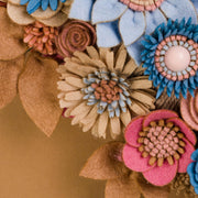 Neutral Felt Floral Wreath - image 7