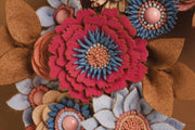 Neutral Felt Floral Wreath - image 8