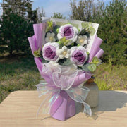 Pastel Crochet Rose Bouquet - image 4